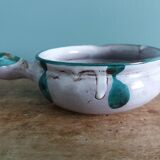 Caquelon dish, thistle decoration by Etienne Daniel, Vallauris