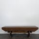 Rustic bench in solid oak with a small dowel size.