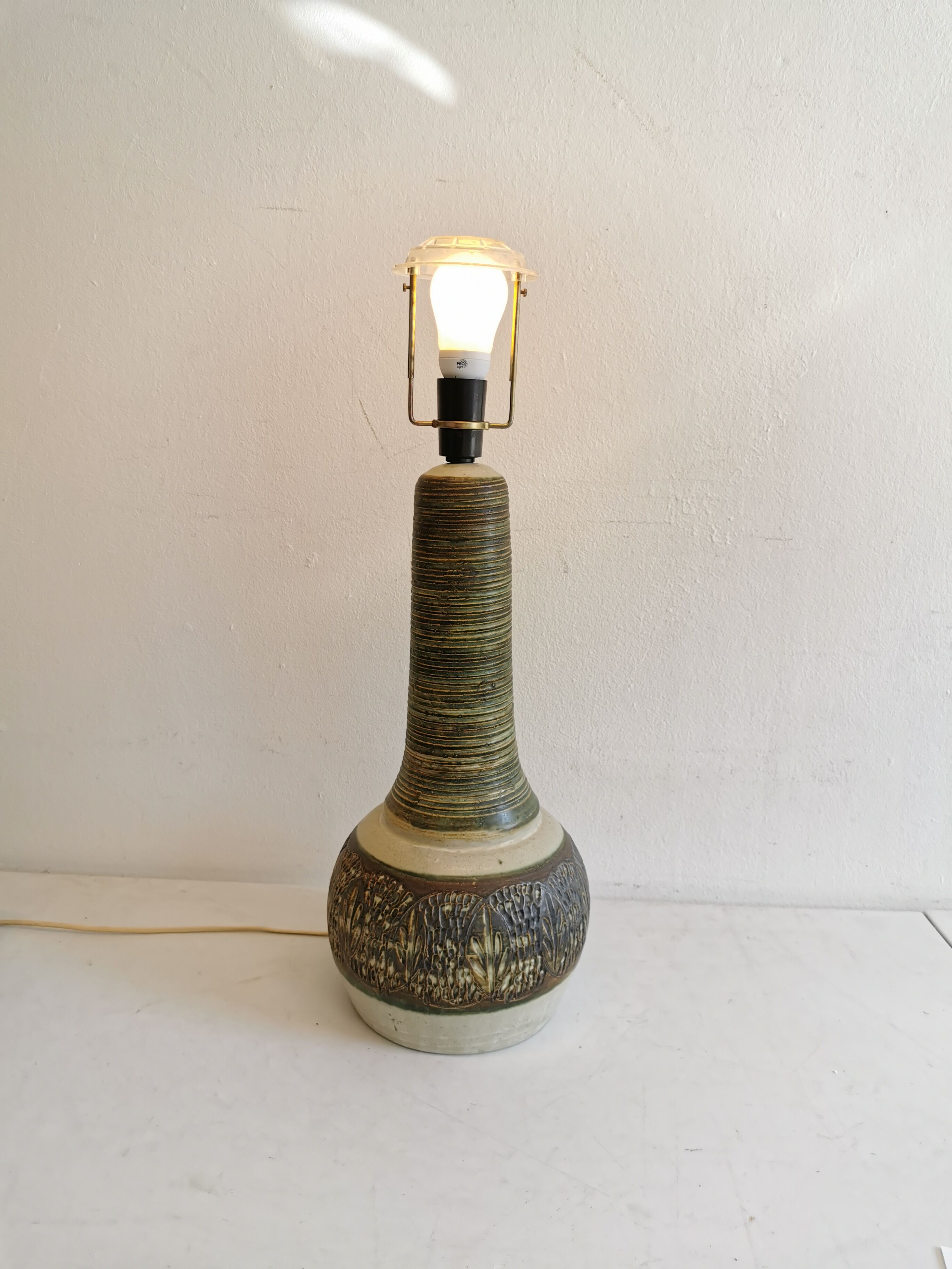 Gigantic ceramic table lamp, Danish, from the 60-70s, Made by Hans Axel Schjelde = HAS