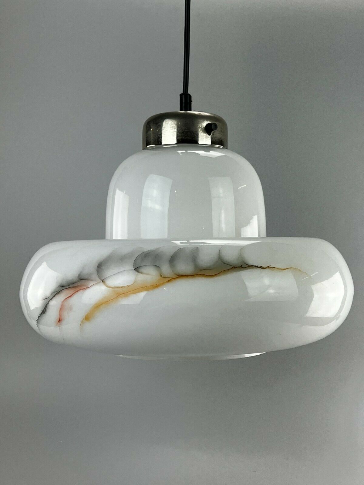 60s 70s lamp light hanging lamp glass ceiling lamp Space Age Design 60s