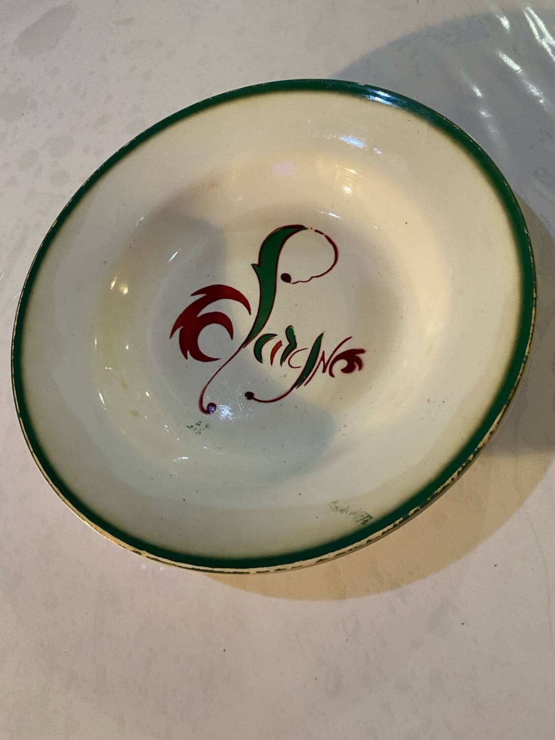 Lot of two antique Digoin Casino deep plates