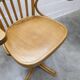 Scandinavian 1960s curved wood swivel office chair