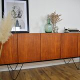 Scandinavian teak and metal sideboard