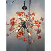 Murano Glass Flowers Italian Sputnik Candlestick