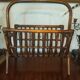 Old rattan magazine holder