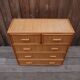 Commode en bois et rotin