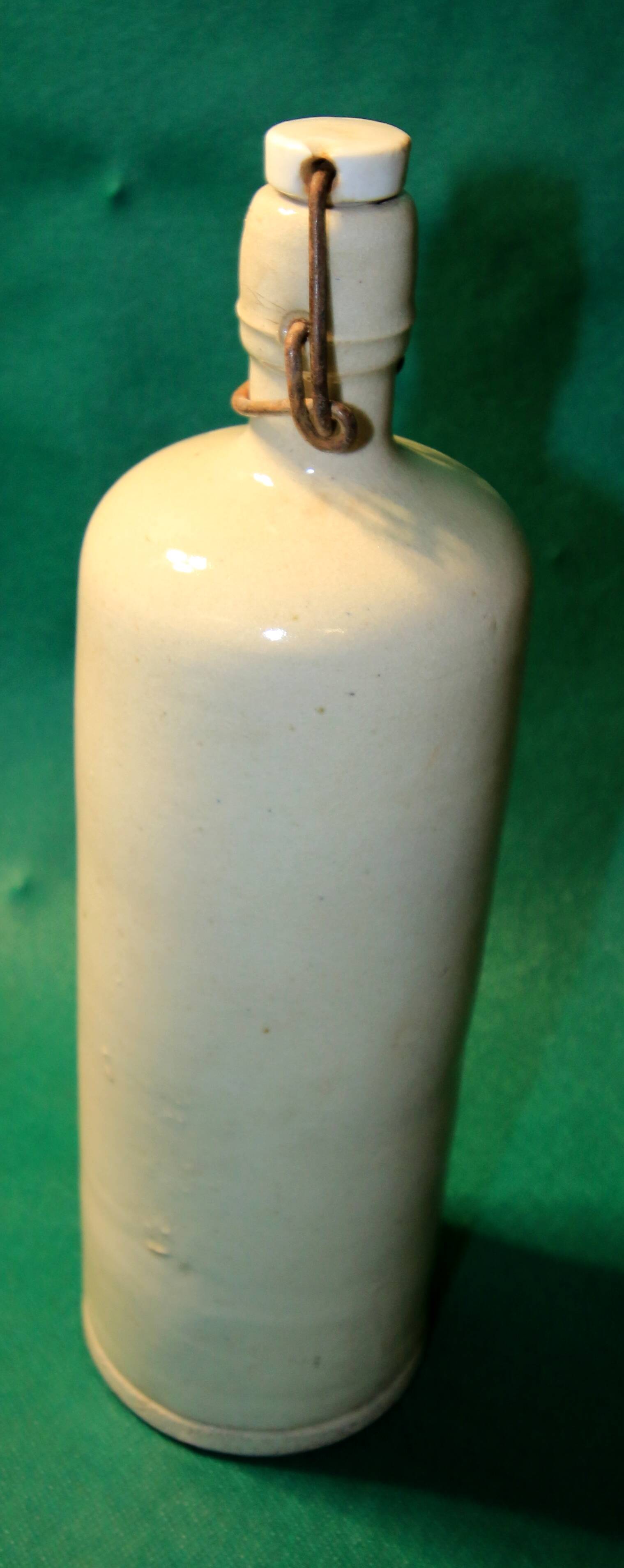 Glazed terracotta bottle