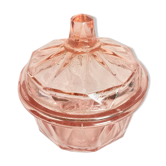 40s pink glass candy box