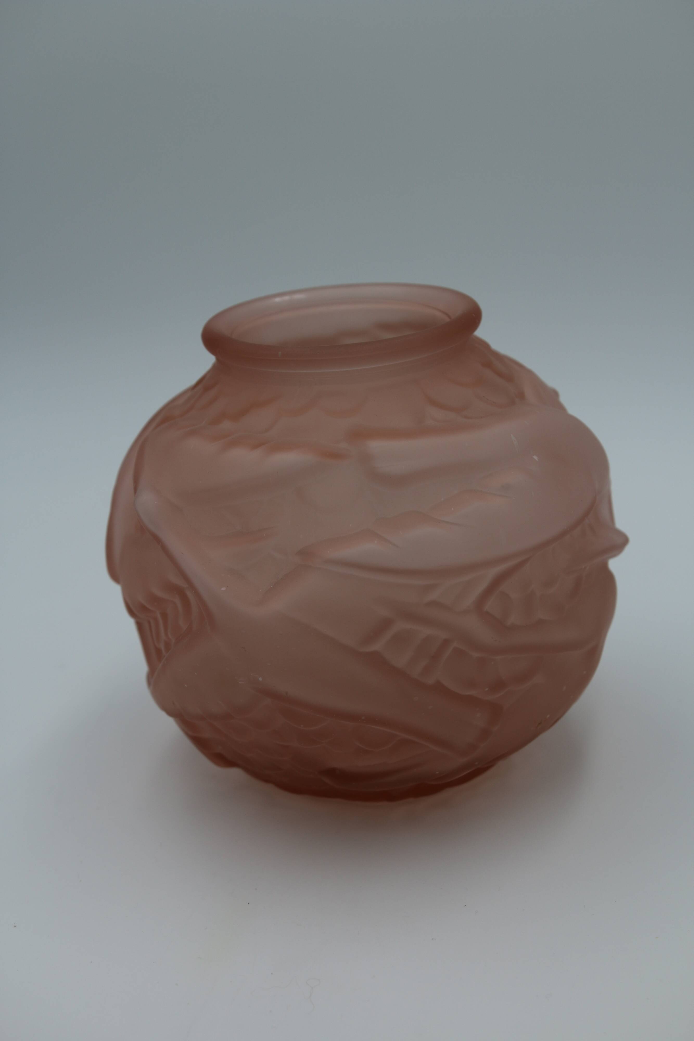 Art Deco glass ball vase