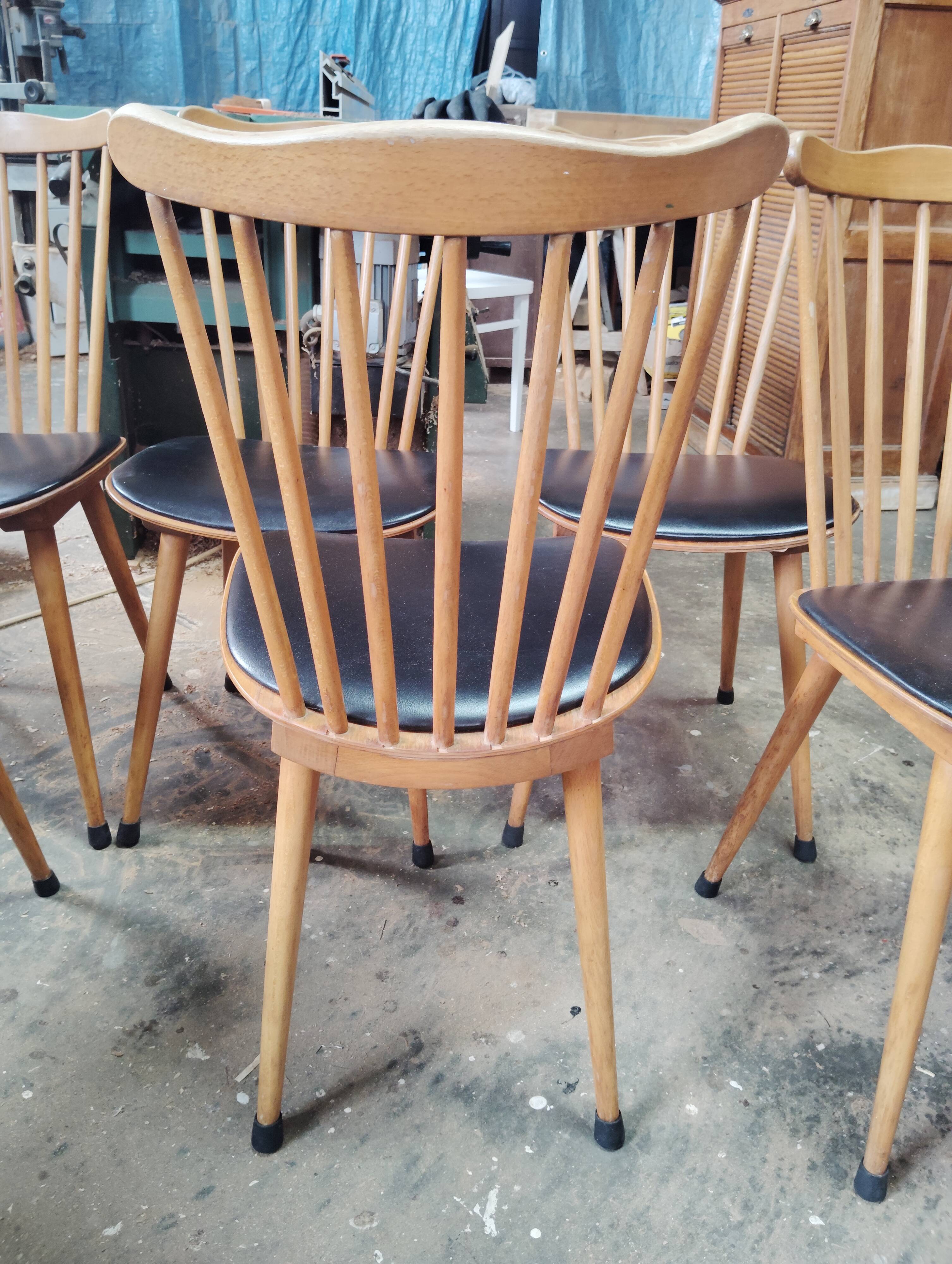Set of 6 Baumann chairs model Sonate.