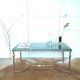 Gold and green marble coffee table