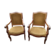 Pair of walnut armchairs from the Consulate period