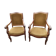 Pair of walnut armchairs from the Consulate period