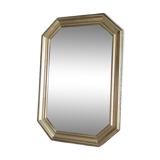Hexagonal mirror carved wood frame gilded 61x35cm