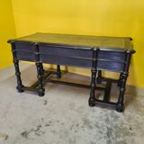 Antique French Ebonized Walnut Desk, from the 1800s.
