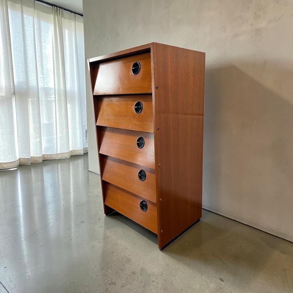 Vintage wooden shoe cabinet / drop-leaf cabinet
