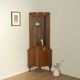 Classic English corner display cabinet in Georgian style from the 1920s