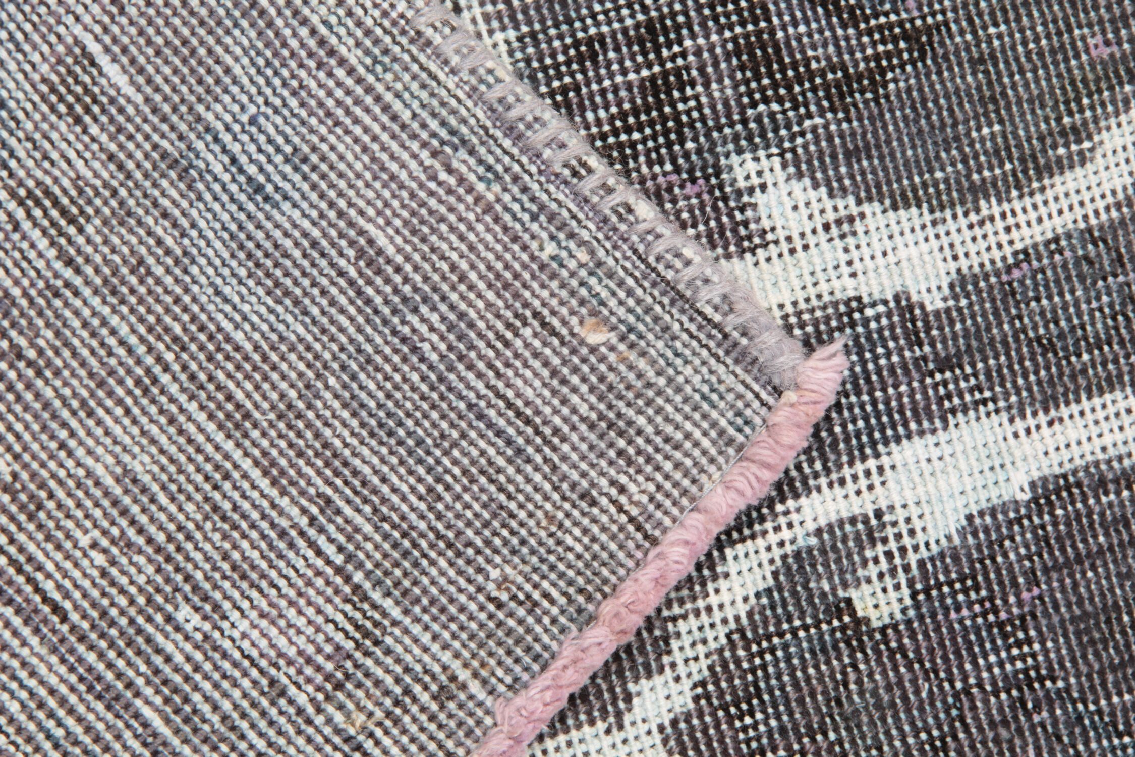 Vintage persian rug handwoven overdyed wool living area rug