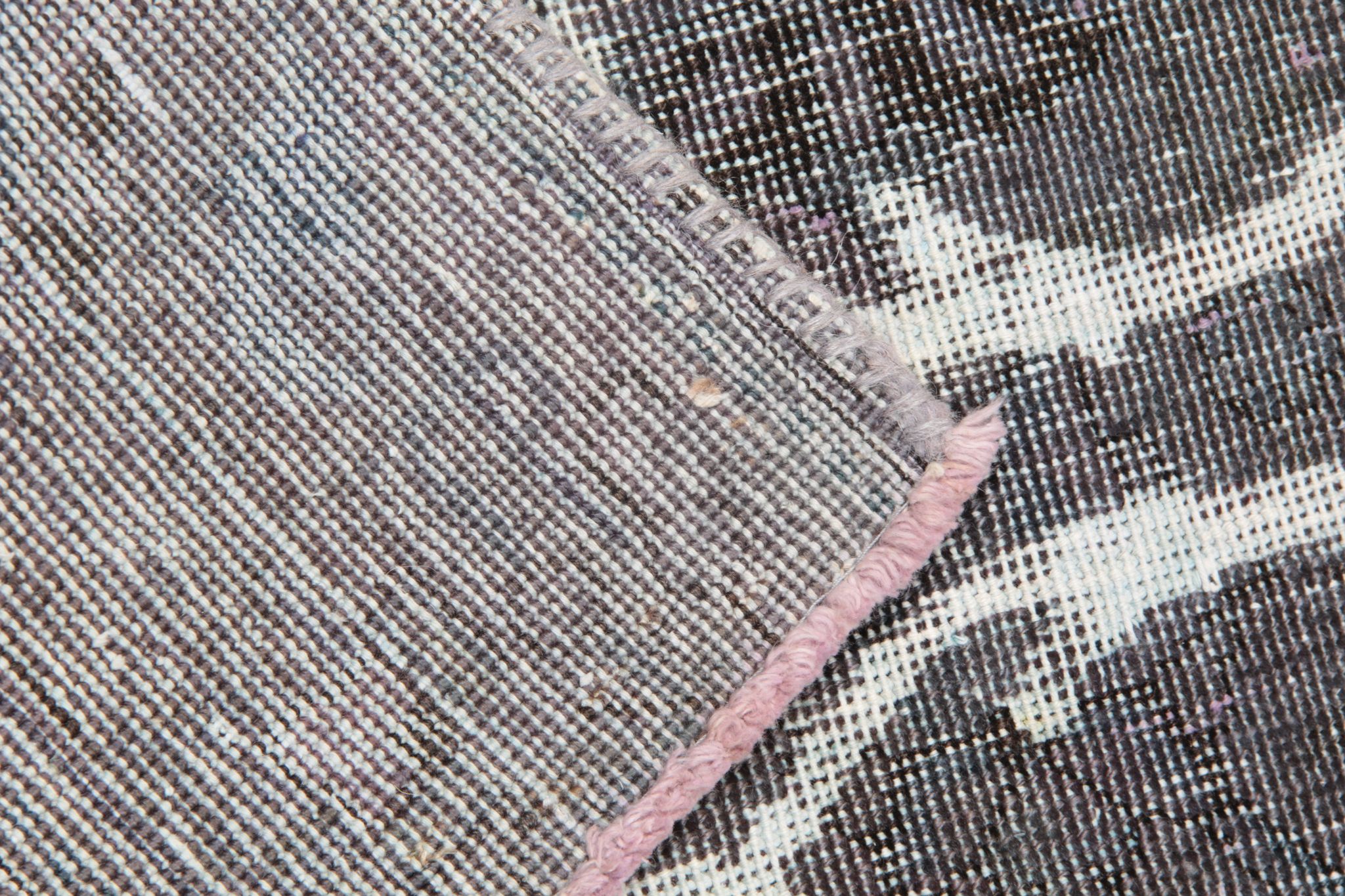 Vintage persian rug handwoven overdyed wool living area rug