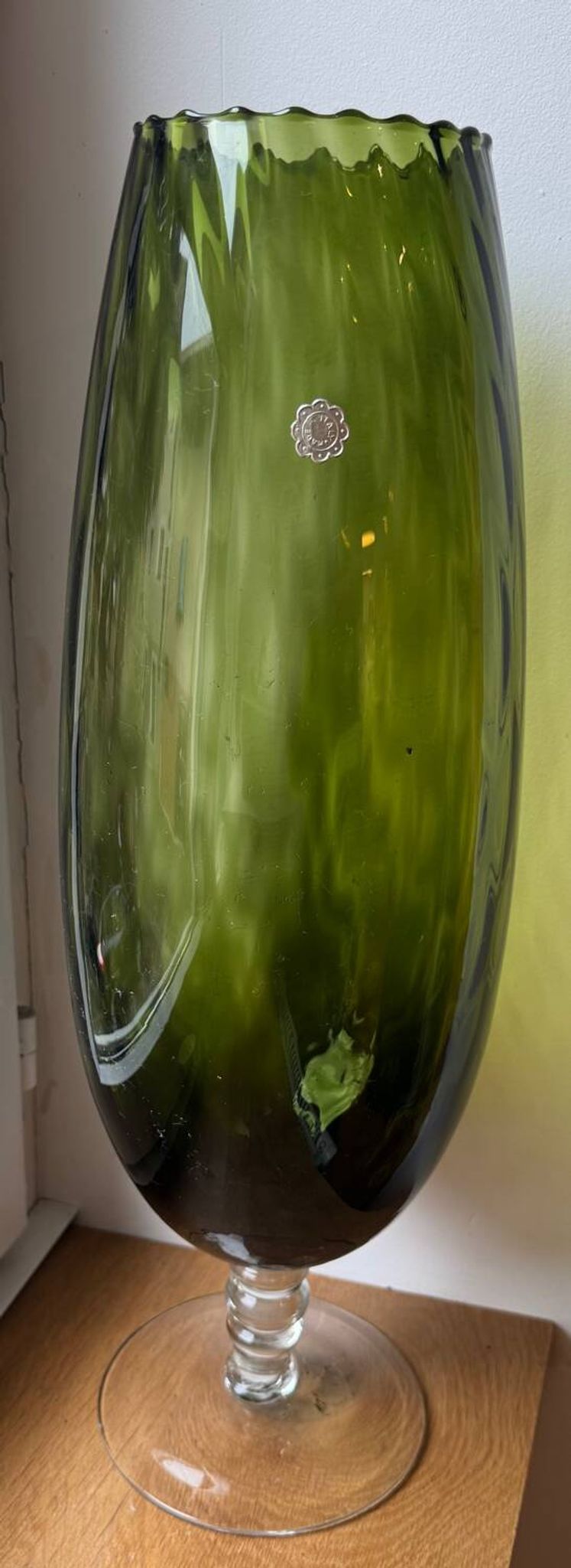 Vase en verre soufflé, Italie années 70/80