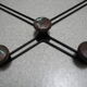 Old metal wall coat rack, vintage 60s decor