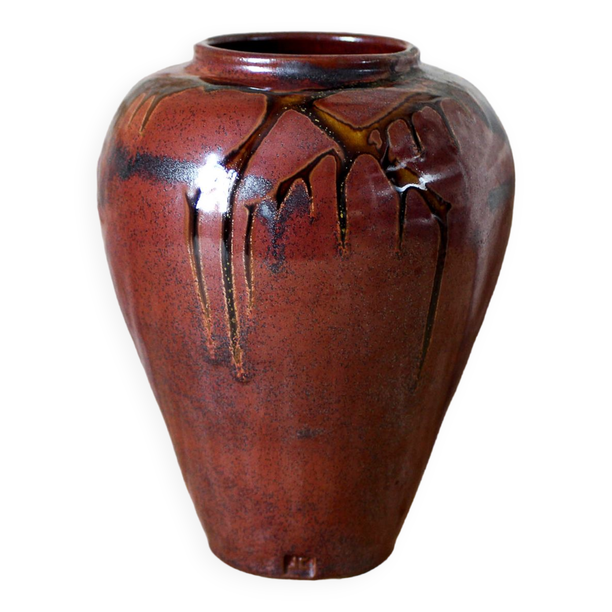 Vase in glazed stoneware by Jean Cacheleux