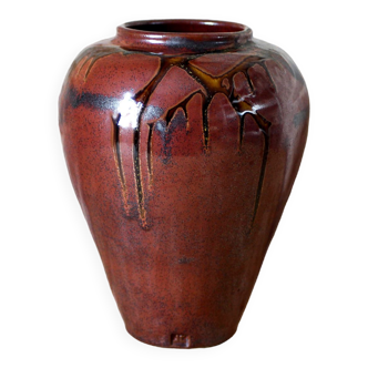 Vase in glazed stoneware by Jean Cacheleux