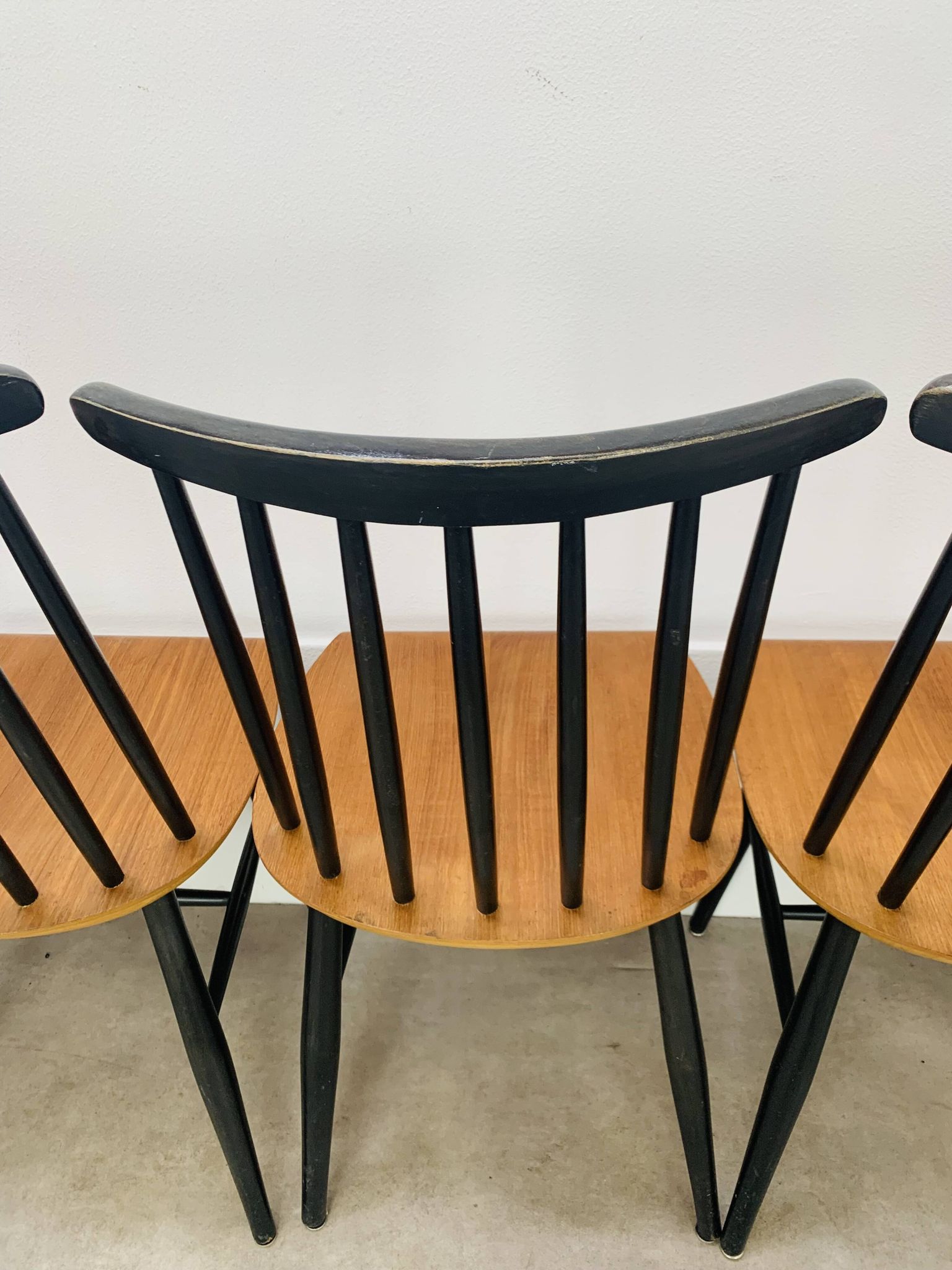 6 chaises Fanett par Ilmari Tapiovaara, scandinave, années 60
