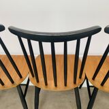 6 Fanett chairs by Ilmari Tapiovaara, Scandinavian, 1960s