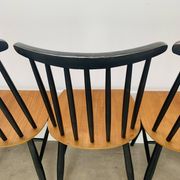 6 chaises Fanett par Ilmari Tapiovaara, scandinave, années 60