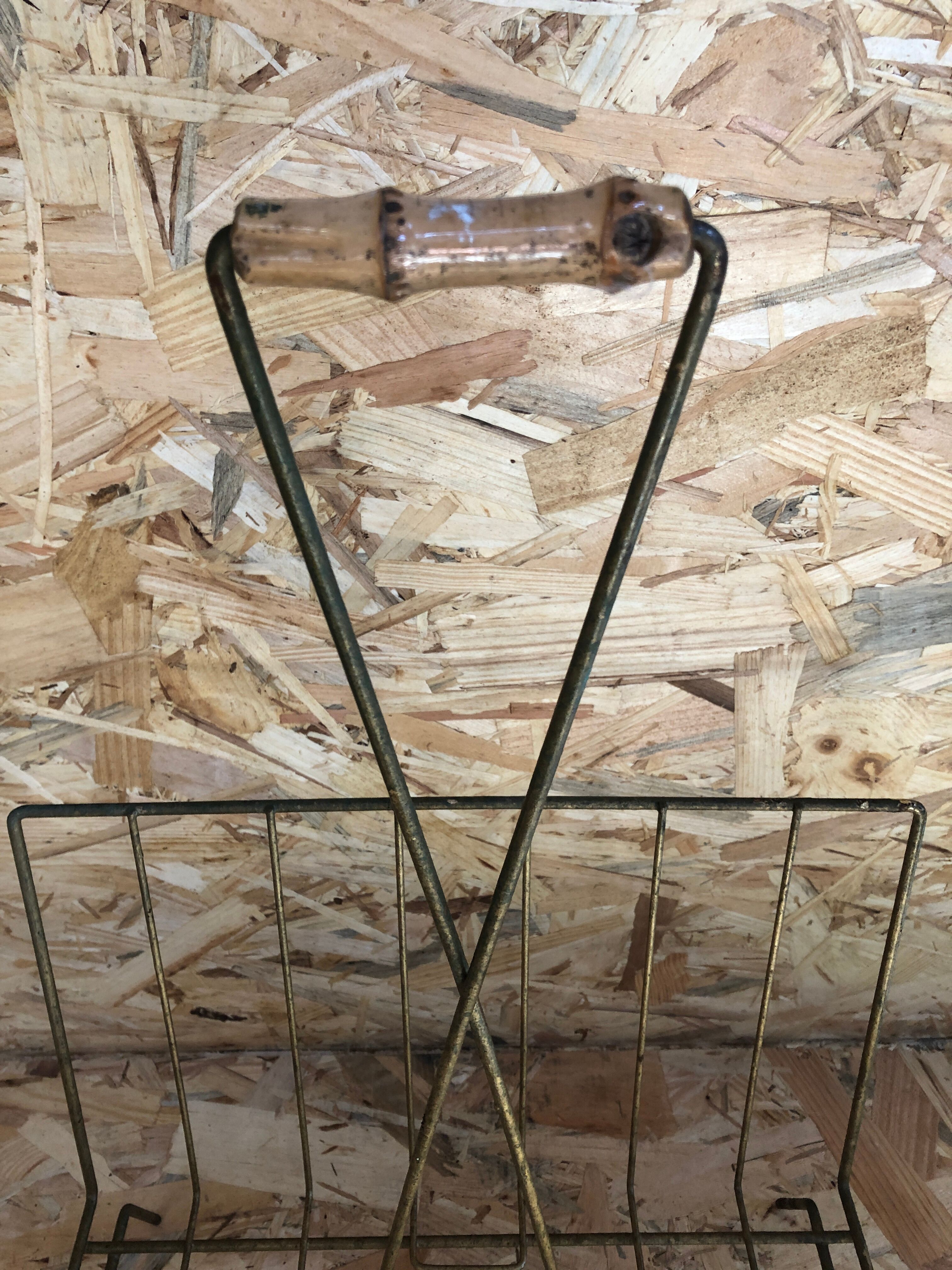 Door Reviews Old 70s Metal Gold + Bamboo Handle Vintage Sofa End