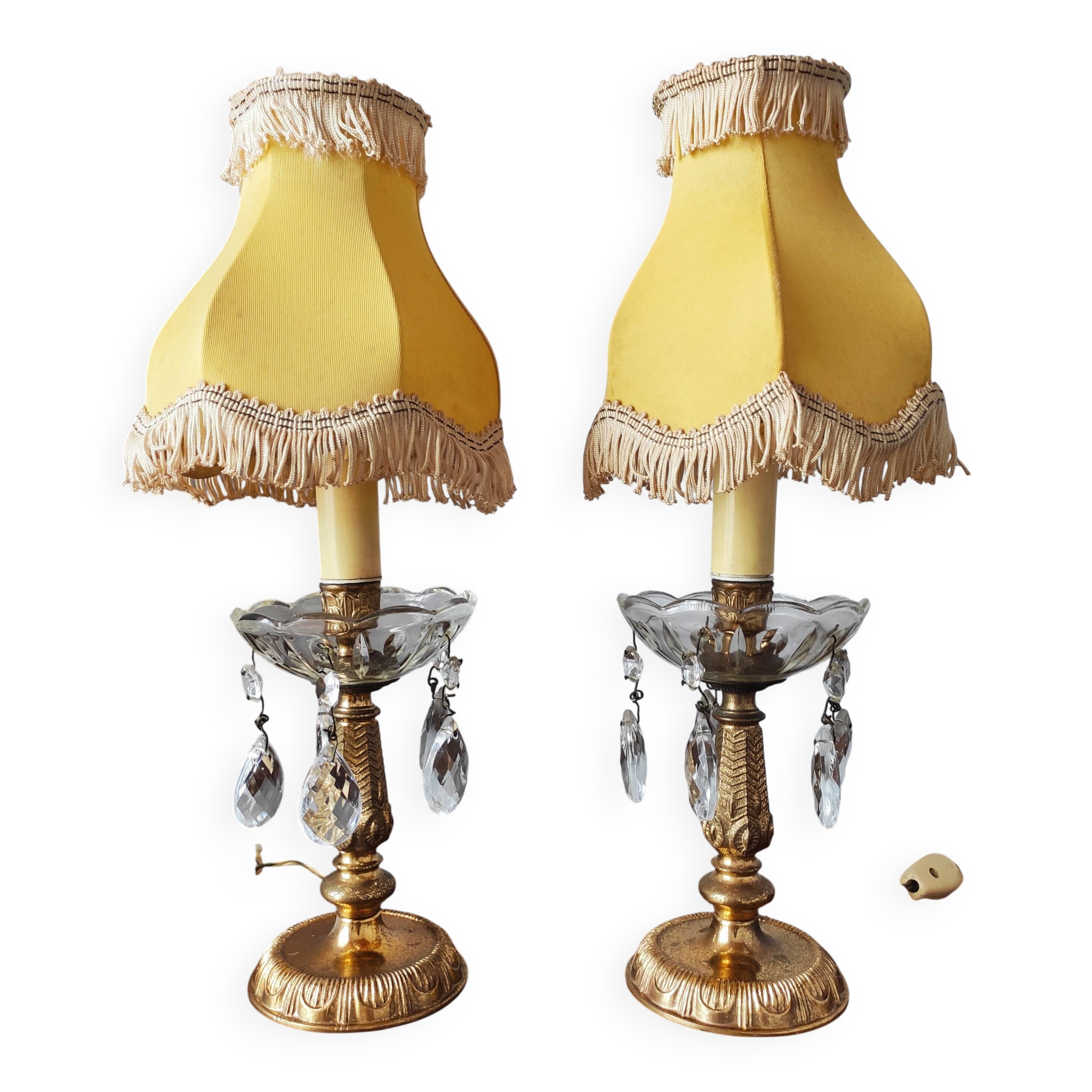 Paire de lampes classique vintage 1950