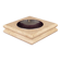 Square Italian Travertine Ashtray with Removable Metal Dish 1970