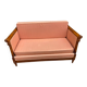 Louis XVI style directoire basket canapé in solid wood and fabric.