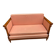 Louis XVI style directoire basket canapé in solid wood and fabric.