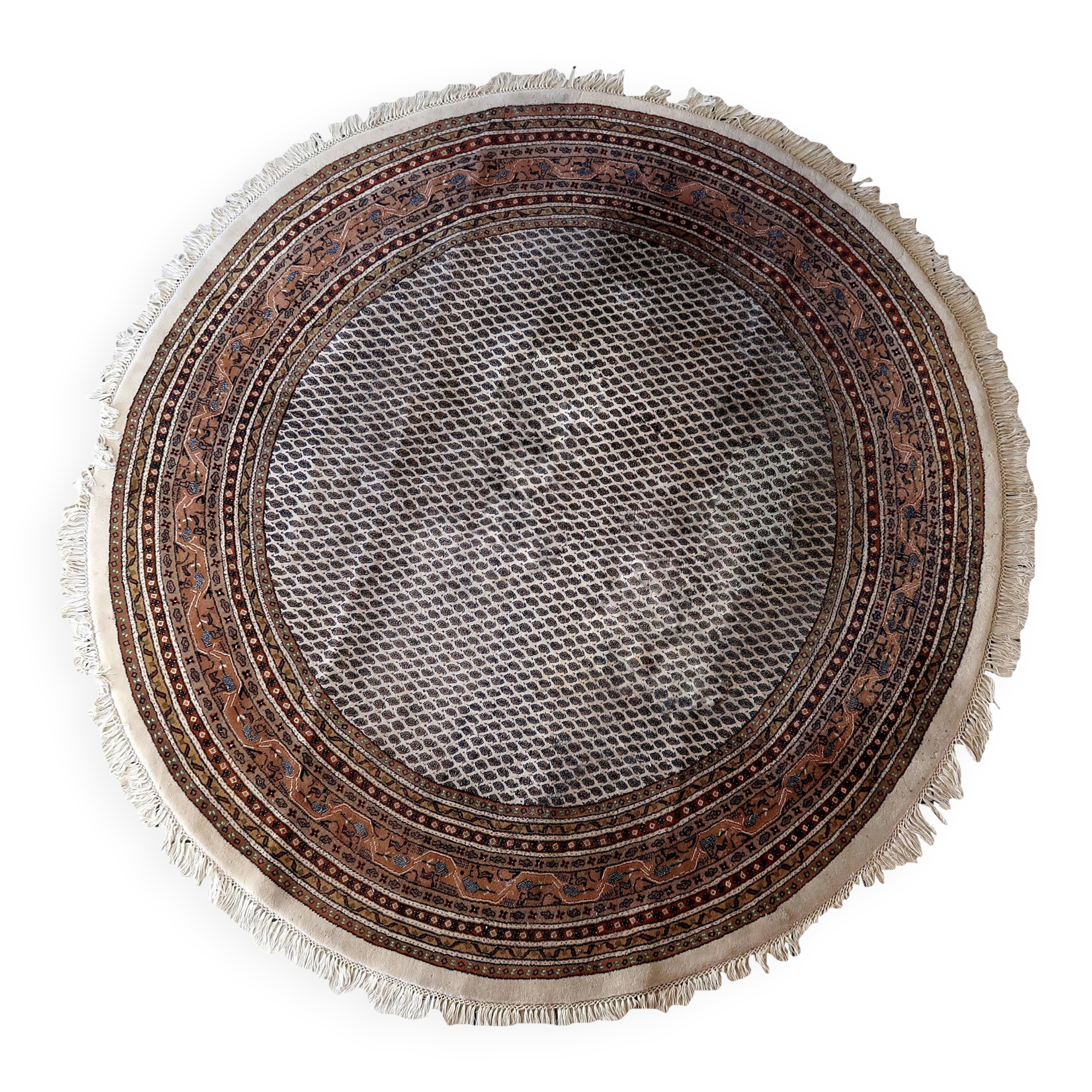 Tapis Vintage Indo-Seraband en Laine (253cm), Années 1970