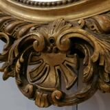 Louis XV style mirror in wood and gilded stucco, Napoleon III period