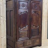 19th century Breton wardrobe in cherry, oak and chestnut