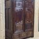 19th century Breton wardrobe in cherry, oak and chestnut