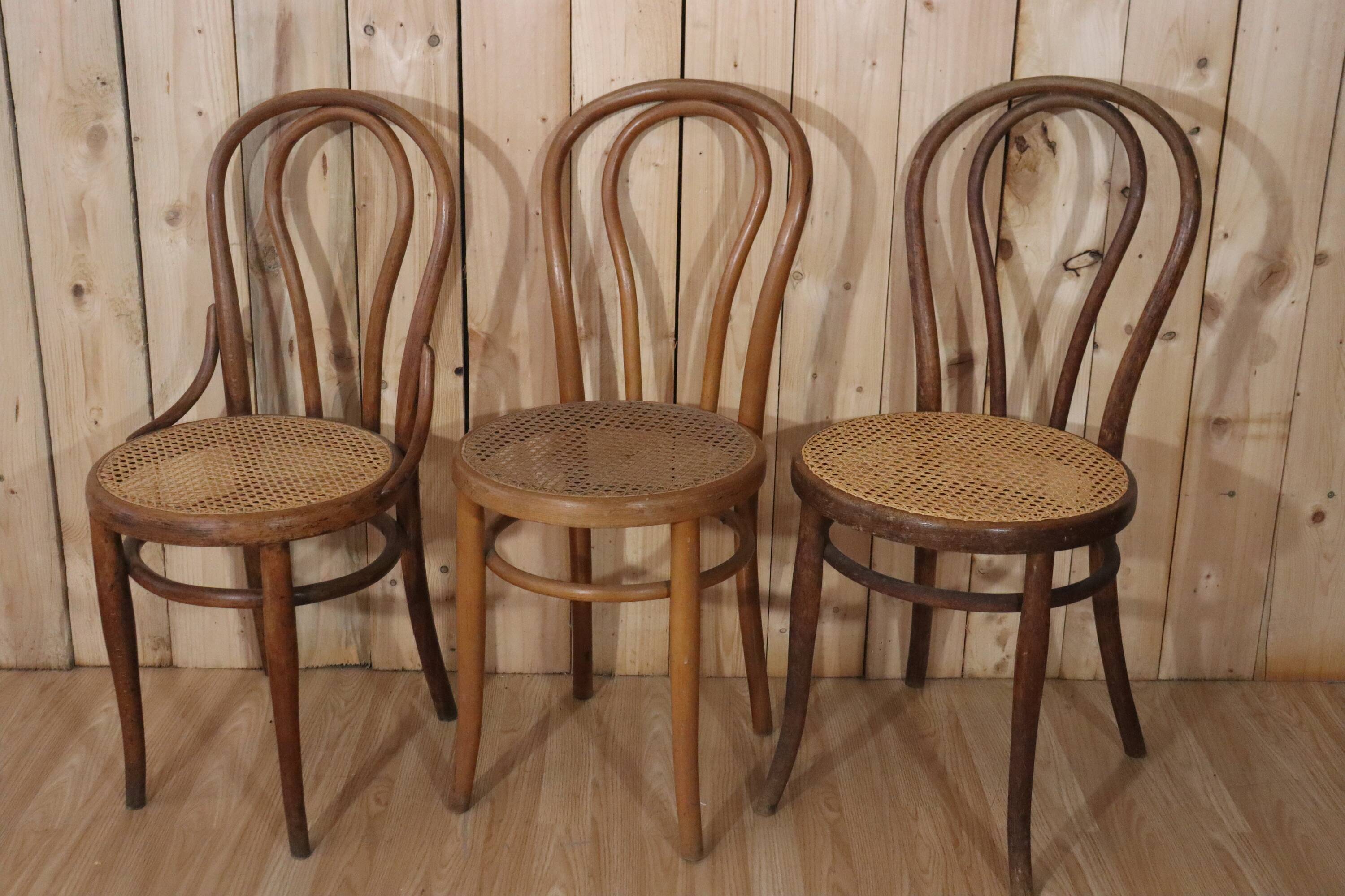 Series 6 bistro chairs model n°18 Thonet style