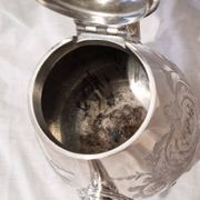 Napoleon III teapot in silver-plated metal – 19th century – Rococo decoration