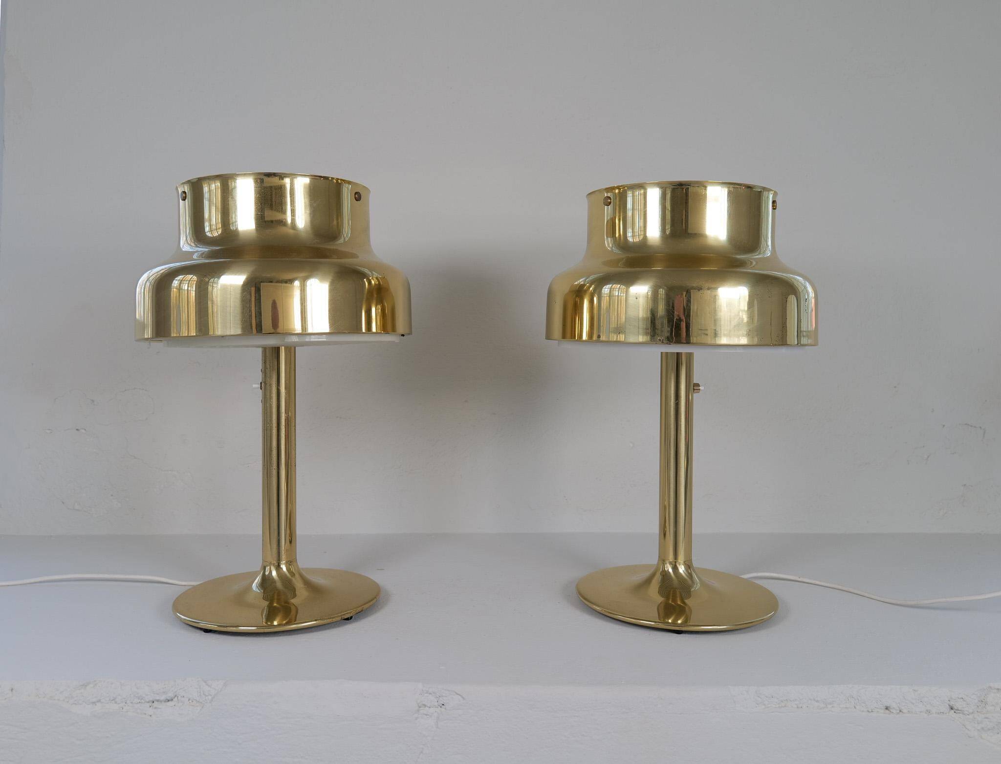 Pair of "Bumling" table lamps mid-century modern Ateljé Lyktan, 1960s