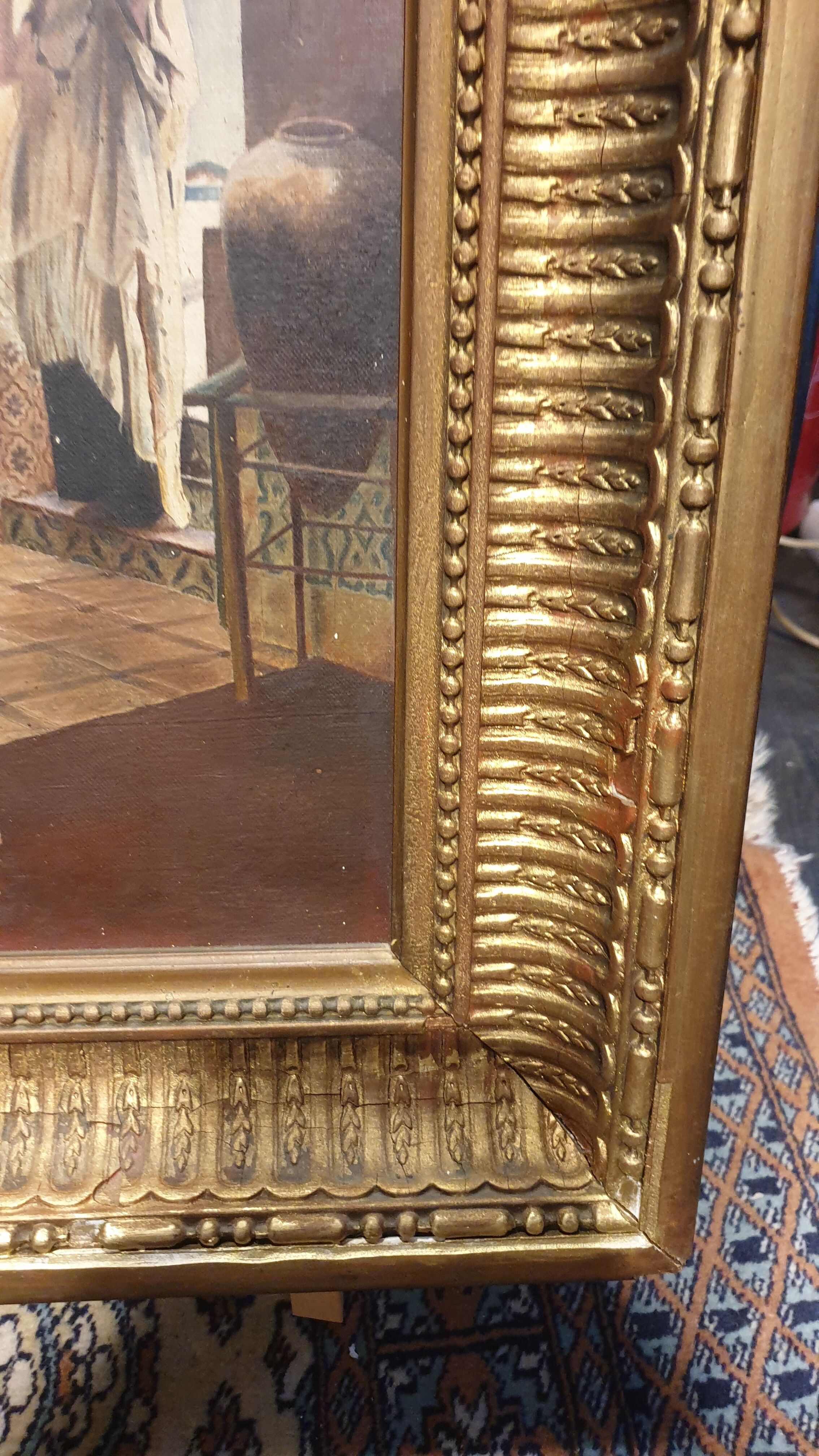 Painting on oriental canvas