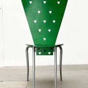 Chaise postmoderne italienne verte, années 1980