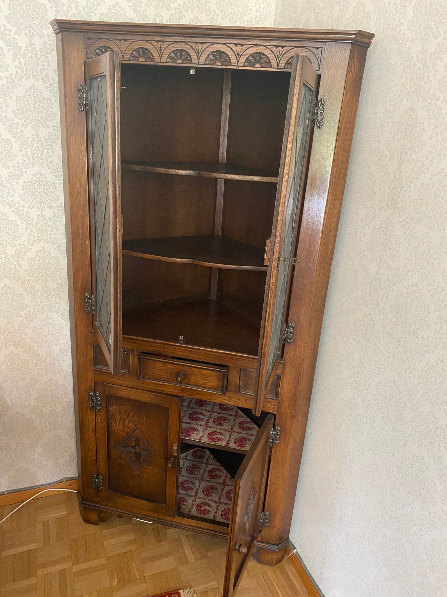 Rustic solid wood china buffet