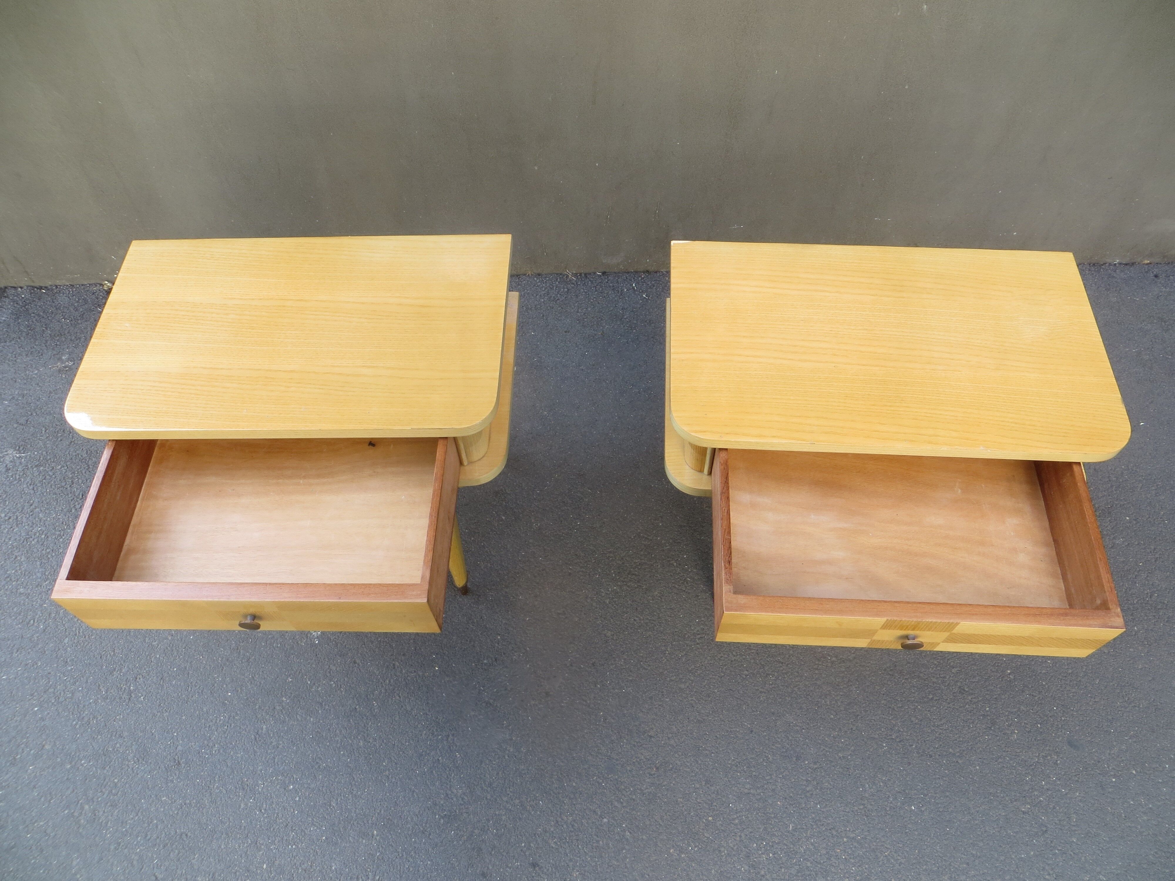 Pair of art deco bedside tables