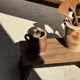 Salad server or large teak spoon in elongated oval shape L28 D6x8