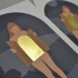 22 carat gold enhanced print, Le Trésor, 15x20 cm, signed limited edition