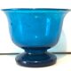 Coupelle à pied verre soufflé bleu