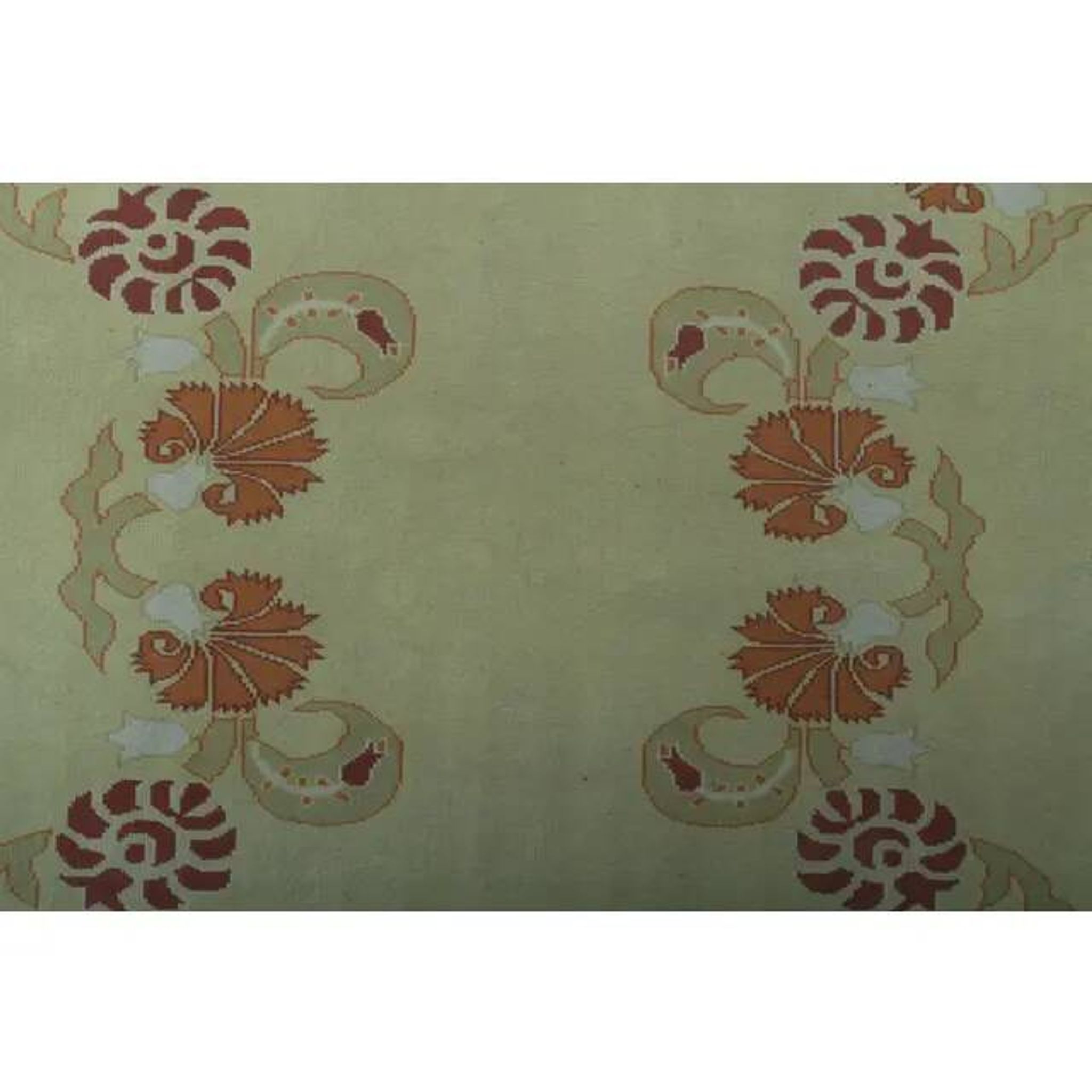 1970s Vintage Turkish Handmade Wool & Cotton Beige Area Rug 160x231